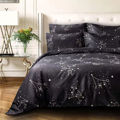 100% de algodón de microfibra para el hogar hotel ropa de cama de boda con impresión diagonal y falda de cama de encaje