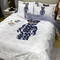 Set de ropa de cama blanca 100% de poliéster para bodas Colecciones de sábanas de lujo