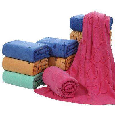 Alta absorción de agua de tejido de toallas de mano de microfibra con logotipo de tamaño y color personalizados