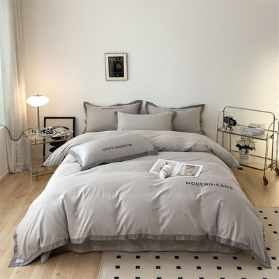 Impresión Reactiva Líneas de cama de lujo en color naranja para tamaño personalizado Utopia Set de ropa de cama
