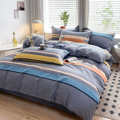 Set de cama de cuatro piezas de bodas, ropa de cama, edredón, colcha, dibujos animados, cama de algodón, sábanas de lujo.