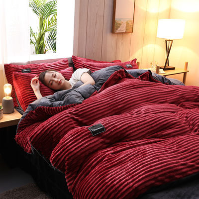 128x70 Densidad de tejido de lana de terciopelo de franela para Queen/King Size en invierno