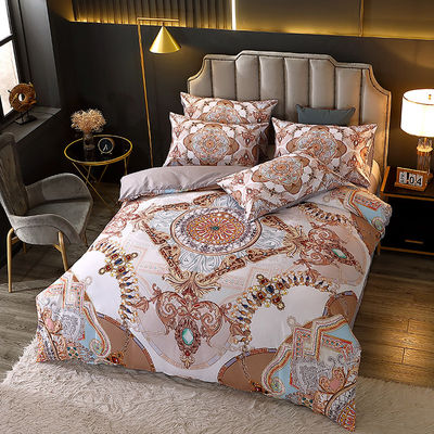 Set de ropa de cama de impresión digital con cubierta de poliéster y sábanas de lujo
