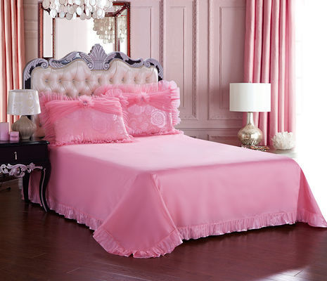 60 Cuenta de alta gama de encaje ropa de cama Jacquard Tejido Reina 100% de algodón orgánico hojas de juego