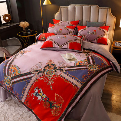 Conjuntos de sábanas directas ropa de cama ropa de cama conjunto de 4 piezas cubierta de cama lujo sábanas de cama fundas de almohada