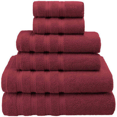 Etiqueta privada de lujo Dobby Border 100% Toallita de algodón para baño de ducha para adultos