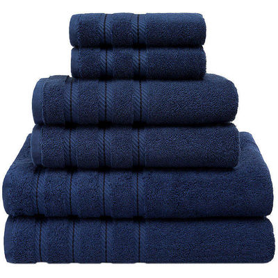 Etiqueta privada de lujo Dobby Border 100% Toallita de algodón para baño de ducha para adultos