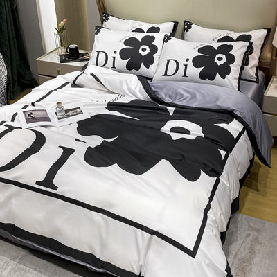 Home Textiles Set de ropa de cama de colores personalizados con sábanas ajustadas y cubierta de edredón de diseño