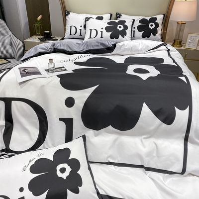 Home Textiles Set de ropa de cama de colores personalizados con sábanas ajustadas y cubierta de edredón de diseño
