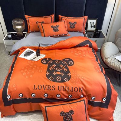 Cartoon Bear lujo violento de la cama del oso de la sábana del edredón de la cubierta del diseñador de ropa de cama establecimiento sostenible