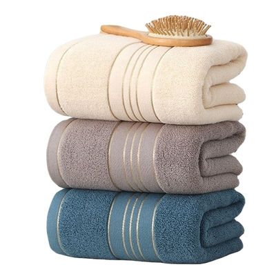 Absorción Soft Golden Satin Dobby Towel Sets para el hogar y el hotel personalizar etiqueta