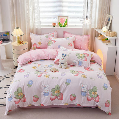 Impresión reactiva de patrón simple de flores de poliéster de ropa de cama para sábanas de lujo