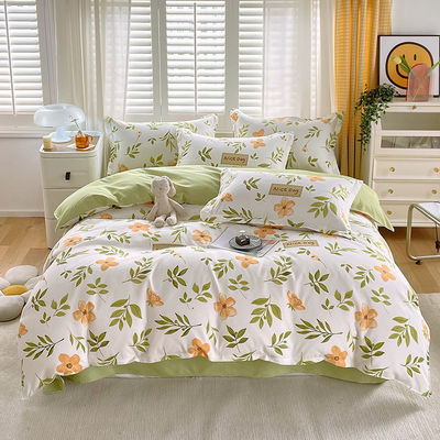 Impresión reactiva de patrón simple de flores de poliéster de ropa de cama para sábanas de lujo