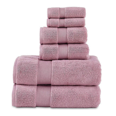 Toallas de baño de lujo personalizadas de 6 piezas 100% de algodón