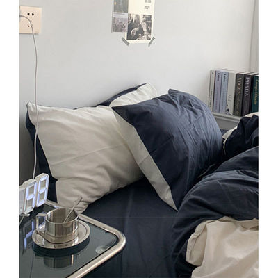 Pequeña cama de algodón fresco sábanas colcha cubierta doble hechizo ropa de cama de moda conjunto de cuatro piezas