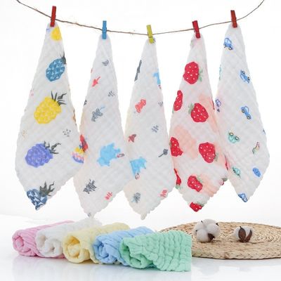 Tejido de algodón orgánico de muselina para bebés 30x30cm 25x50cm en blanco