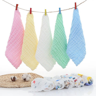 Tejido de algodón orgánico de muselina para bebés 30x30cm 25x50cm en blanco