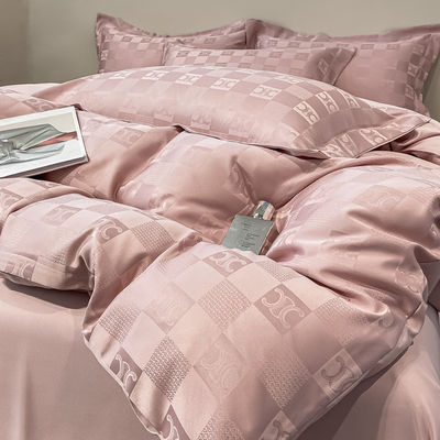 Set de ropa de cama de cuatro piezas de lujo de satén jacquard para su habitación
