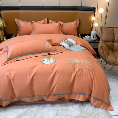 Estándares Nacionales Calidad de resistencia al color 200TC Cama de bordado sábanas planas Set de ropa de cama ASD01