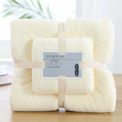 Personaliza la etiqueta Super suave de microfibra de coral terciopelo Toallita de baño para un regalo asequible