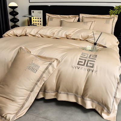 Estilo sencillo personalizado lujoso diseño de ropa de cama bordada con tamaño personalizado