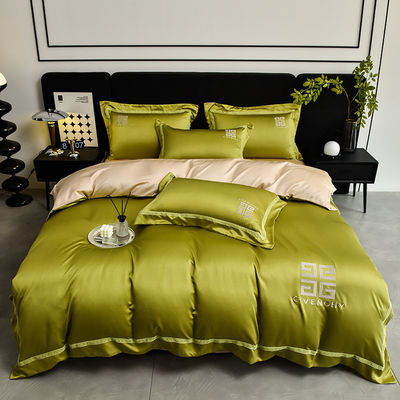 Estilo sencillo personalizado lujoso diseño de ropa de cama bordada con tamaño personalizado