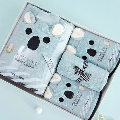 Cuatro piezas de toalla de baño Conjunto de toalla de baño con toque suave Conjunto de toalla de baño de lujo Impreso