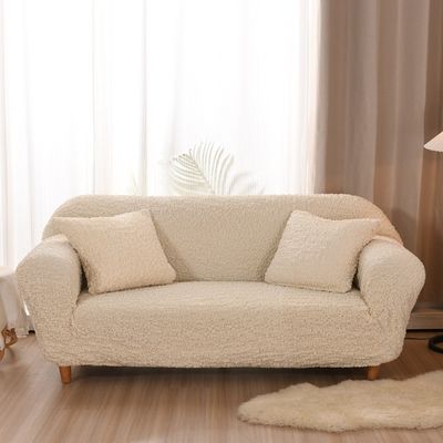Rectángulo luz estilo de lujo Seersucker Sofá de color sólido para decoración de sala de estar