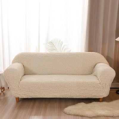 Rectángulo luz estilo de lujo Seersucker Sofá de color sólido para decoración de sala de estar
