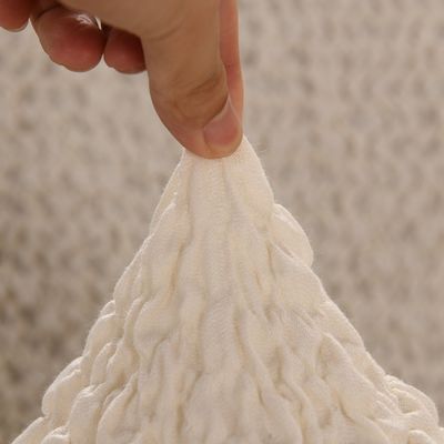 Rectángulo luz estilo de lujo Seersucker Sofá de color sólido para decoración de sala de estar