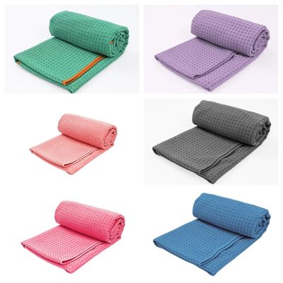 Toalla de yoga caliente antideslizante con puntos de silicona Diseños de impresión ecológicos y personalizados