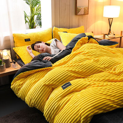 Cama de cama de tamaño Queen King Cubierta de cubierta de ropa de cama en 4 grados de color