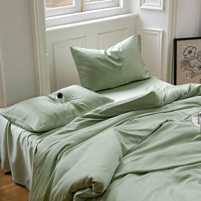 Estándares Nacionales Calidad de Color 4 Pcs 100% Tencel Fibra de Cama Conjunto para Hotel