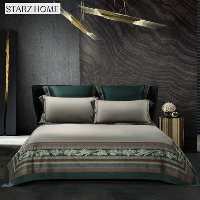 60S patrón floral confortador personalizado sábanas de cama de algodón para King Size Set de ropa de cama de lujo