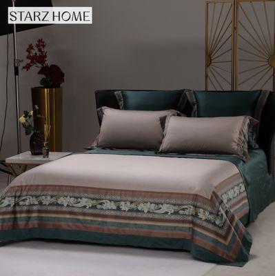 60S patrón floral confortador personalizado sábanas de cama de algodón para King Size Set de ropa de cama de lujo