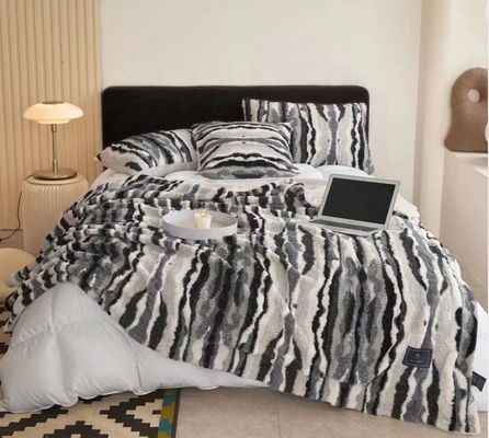 Excelente flanel gris cálido para todas las estaciones Ultra suave peluche gruesa mantas peludas para el sofá