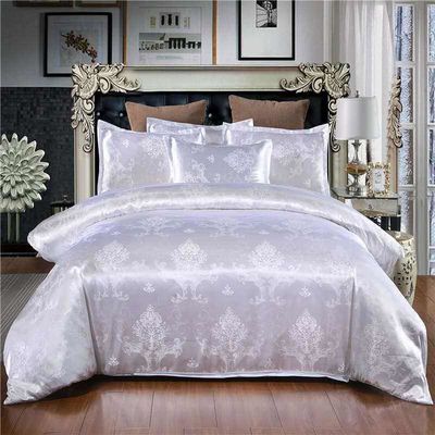 Impresión de pantalla rotativa de estilo europeo Set de ropa de cama de satén 3 4 6 7 piezas de hoja de algodón Casilla de almohada tapa de edredón