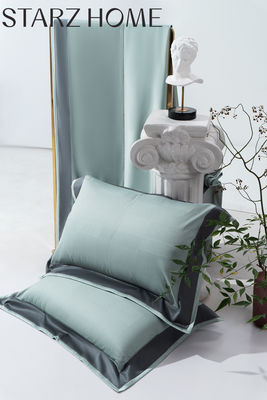 300tc Permeabilidad al aire ropa de cama Queen King Set 100 caja de algodón cantidad sencilla cubierta rayada