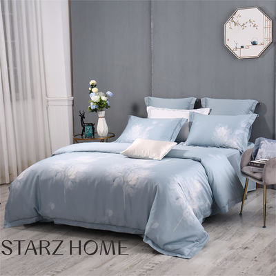 Estilo de diseño sencillo lujo 100% poliéster 3 piezas cubierta de edredón cama de hojas planas