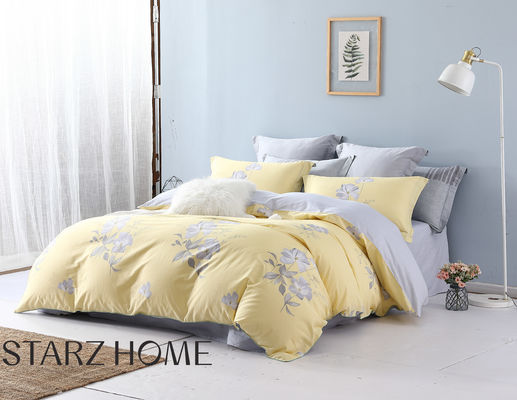 El conjunto de ropa de cama de diseño vegetal popular de 2023 con toque suave y sábanas de algodón 100%