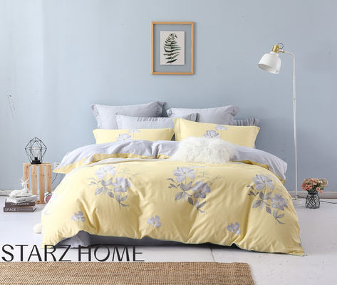 El conjunto de ropa de cama de diseño vegetal popular de 2023 con toque suave y sábanas de algodón 100%