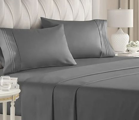 Cubierta de almohada bordada de color sólido de lujo para cama lista para el envío King Queen