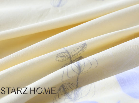 El conjunto de ropa de cama de diseño vegetal popular de 2023 con toque suave y sábanas de algodón 100%