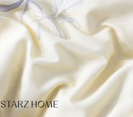 El conjunto de ropa de cama de diseño vegetal popular de 2023 con toque suave y sábanas de algodón 100%