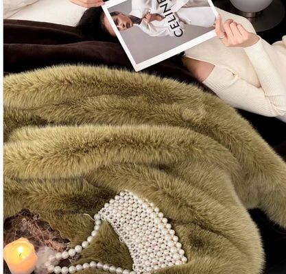 Temporada de invierno sudadera portátil de manta de gran tamaño con flanela gruesa y bolsillo gigante