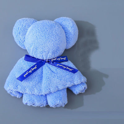 Niño Grupo de edad 30x30cm Coral Velvet Fleece Toalla de oso para regalos de negocios de la boda