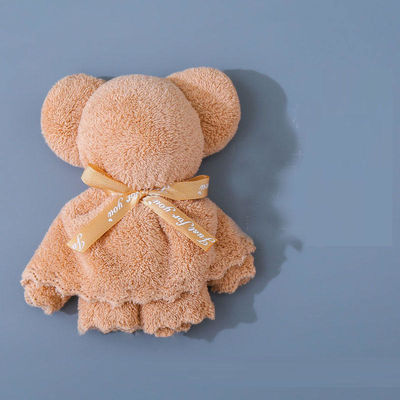 Niño Grupo de edad 30x30cm Coral Velvet Fleece Toalla de oso para regalos de negocios de la boda