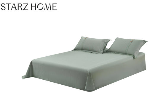 Estampado con patrón sólido 100% algodón 300TC 4Pcs Set de sábanas