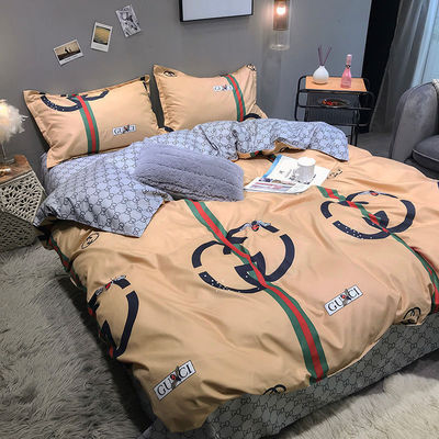 Simple 4 Pcs dibujos animados de poliéster de ropa de cama conjunto para las camas doble doble Queen King tamaño