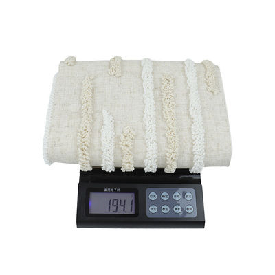Wabi-sabi personalizado estilo bohemio tipo de lino 3D bucle de terciopelo almohadilla de almohada